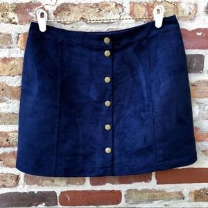 Blue Suede Skirt